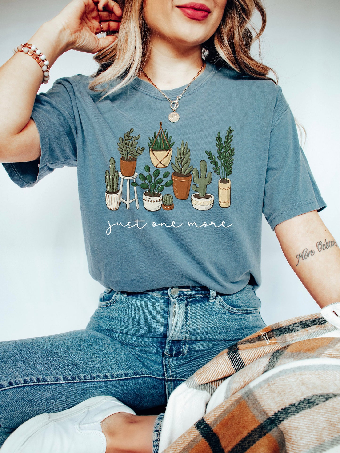 Comfort Colors Just One More Plant Shirt,Cactus Shirt,Cactus Sweatshirt,Succulent Sweatshirt,Cactus Lover Shirt,Gardener Shirt,Garden Lover,