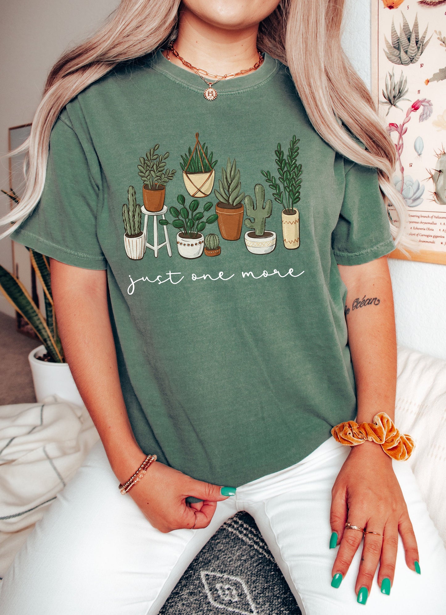 Comfort Colors Just One More Plant Shirt,Cactus Shirt,Cactus Sweatshirt,Succulent Sweatshirt,Cactus Lover Shirt,Gardener Shirt,Garden Lover,