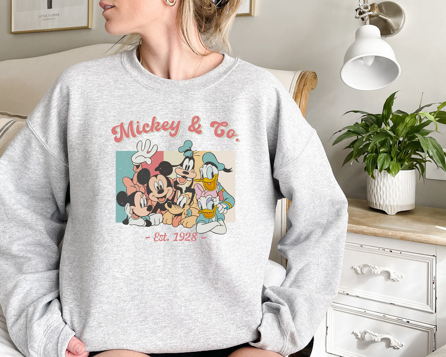 Mickey & Co 1928 Sweatshirt,Retro Vintage Disney Sweatshirt,Mickey and Friends Sweatshirt,Disneyland Sweatshirt,Disney Family Matching Shirt