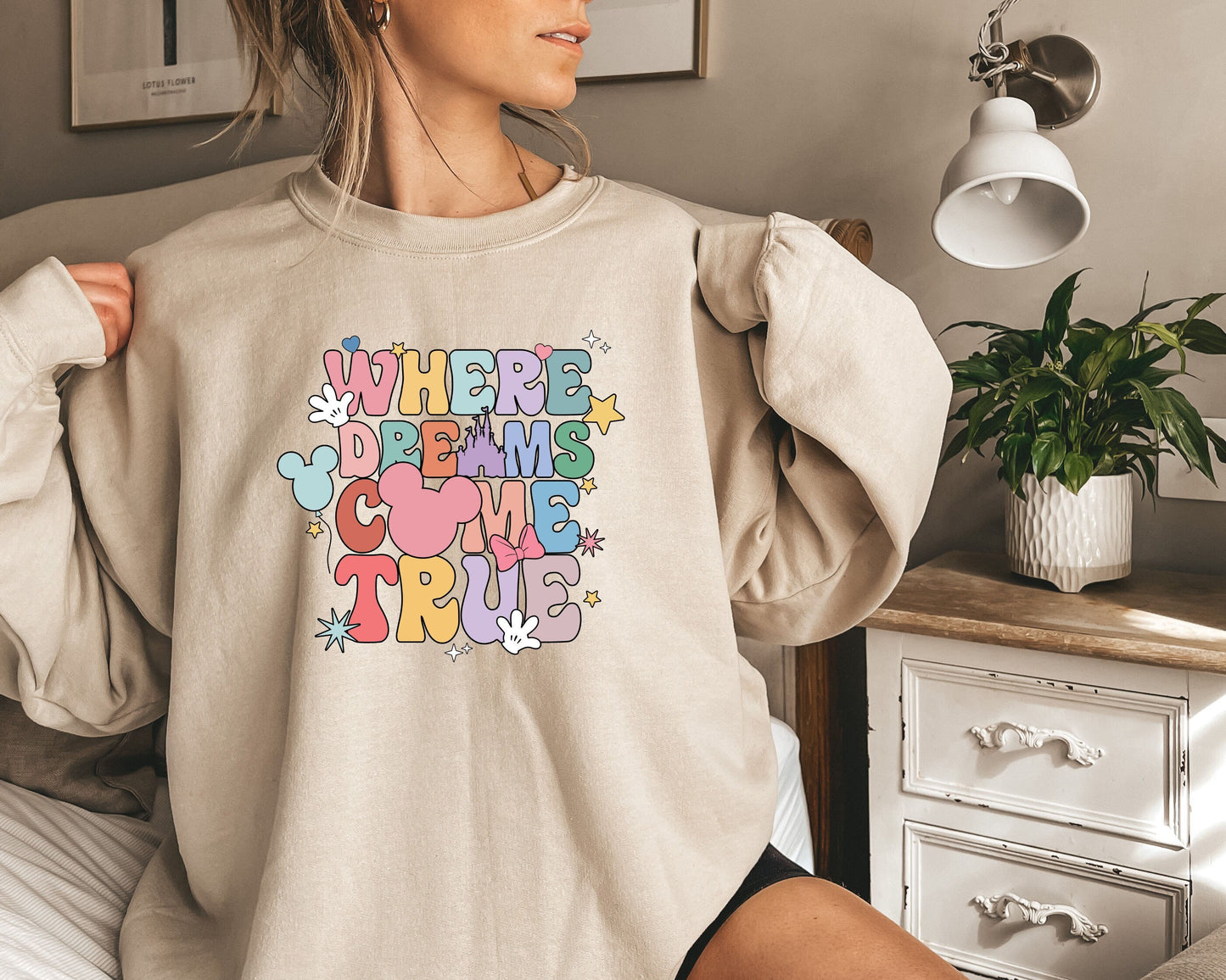 Where Dreams Come True Aesthetic Disney Sweatshirt,Disney Funny Sweatshirt,Disney Trip,Disney Aesthetic Tshirt, Disney Woman Sweatshirt