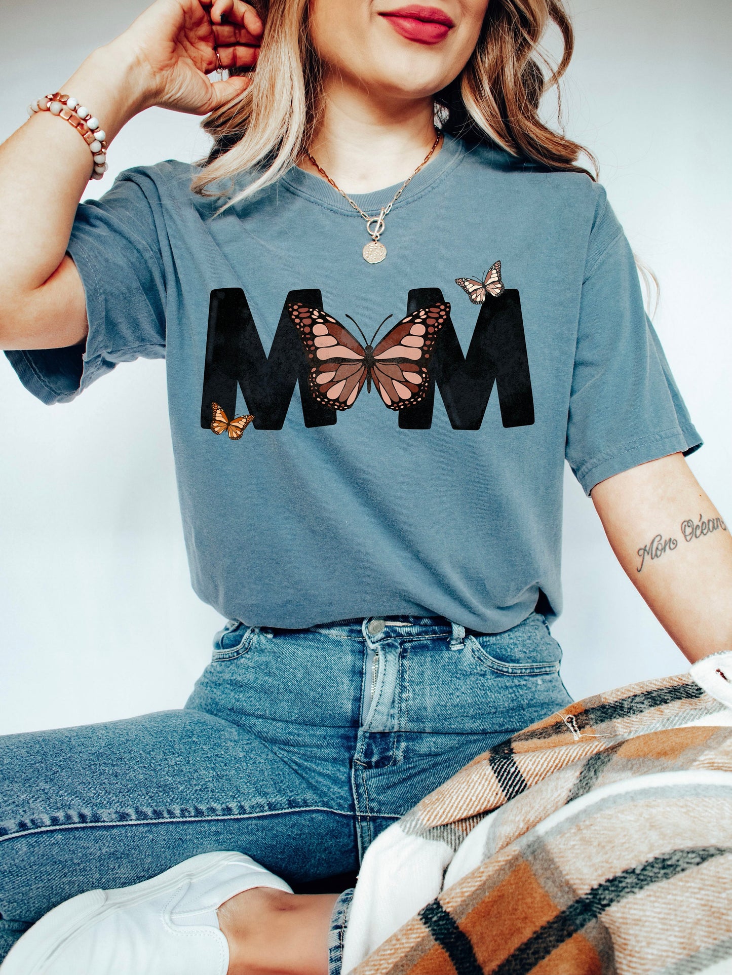 Comfort Colors Mom Butterfly Tshirt,Happy Mother’s Day,Mom Shirt,Mom Life Tshirt , Mother’s Day Shirt,Mom Butterfly Shirt