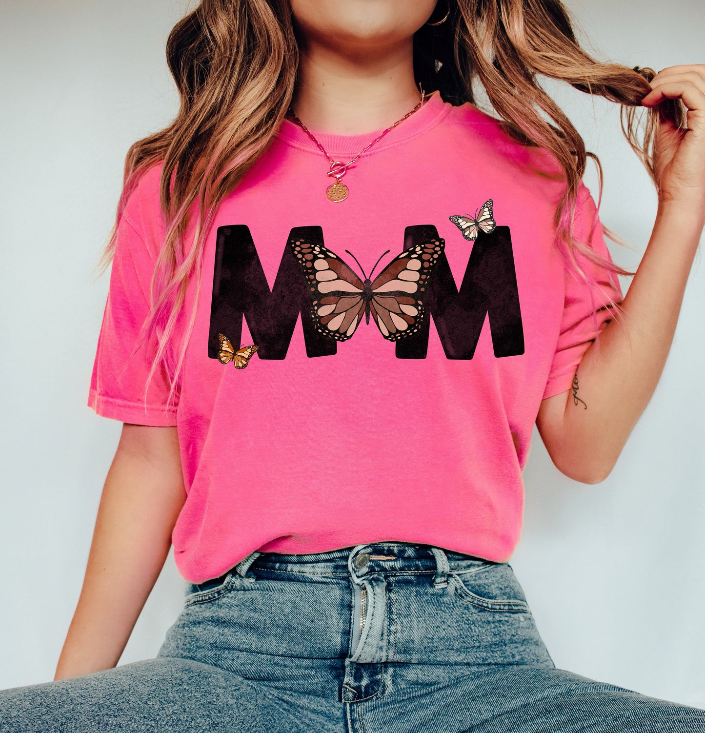 Comfort Colors Mom Butterfly Tshirt,Happy Mother’s Day,Mom Shirt,Mom Life Tshirt , Mother’s Day Shirt,Mom Butterfly Shirt