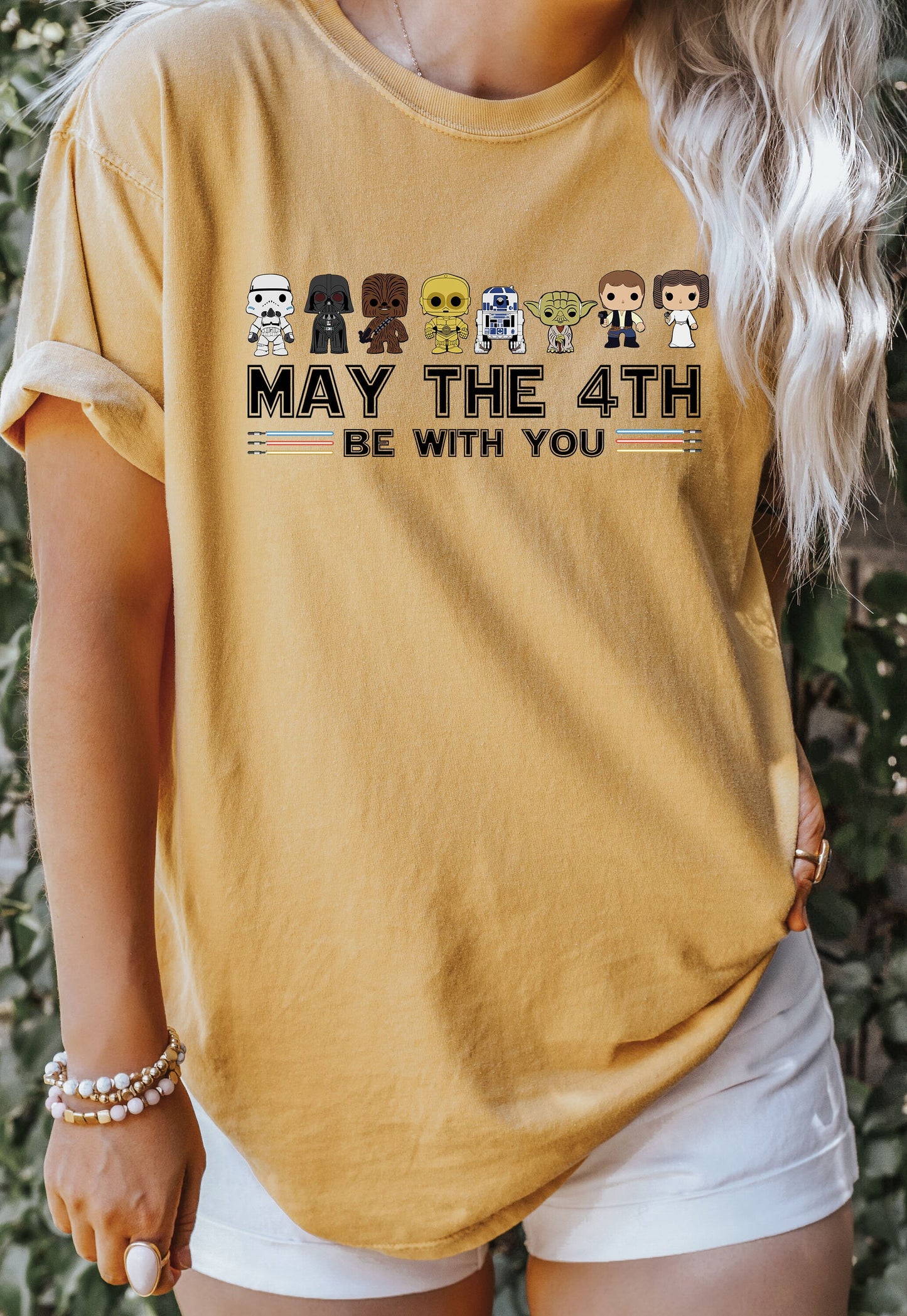 Comfort Colors May The 4th Be With You Shirt,Star Wars Shirt,Family Vacation Shirt Disneyworld Shirt May The Be With You Magic Shirt