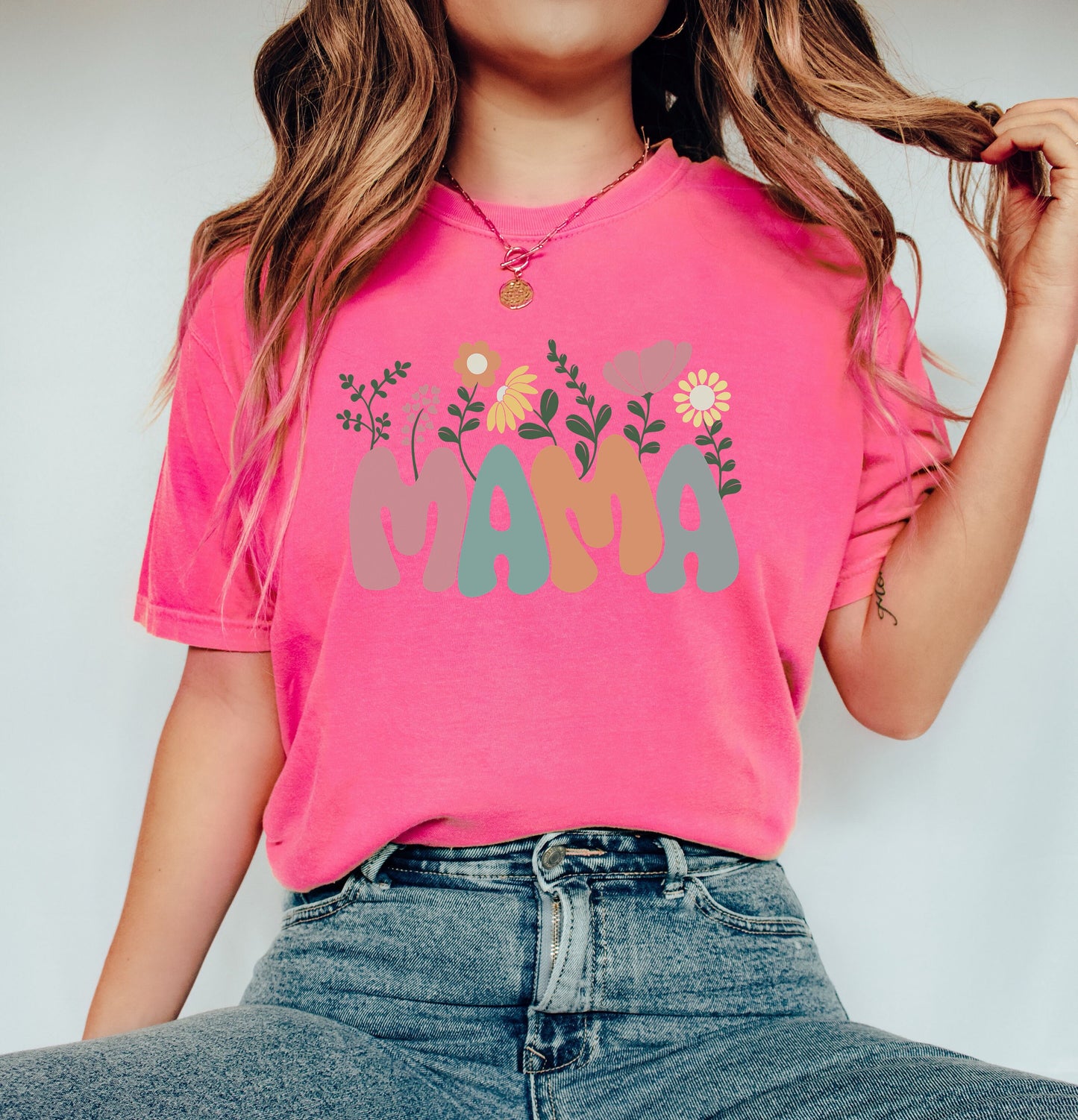 Comfort Colors Mama Flowers Shirt, Plant Mom Shirt, Floral Mama Shirt, Raising Wildflower Tee, Wildflower Shirt, Mom Gift, Mother's Day