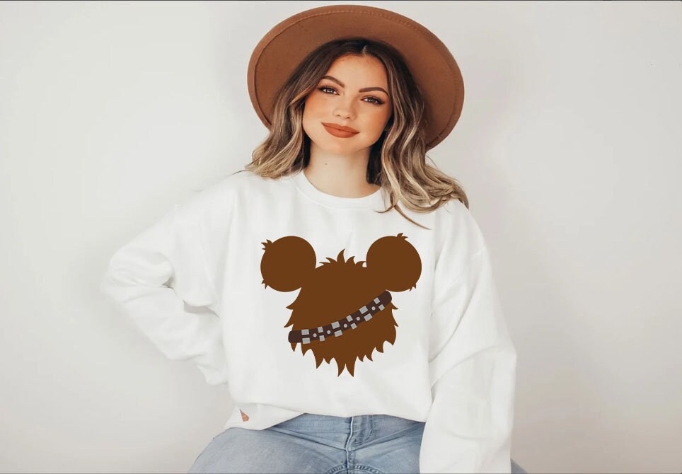 Star Wars Chewbacca Sweatshirt,Star Wars Character Sweatshirt,Star Wars Fan Gift,Disney Star Wars Shirt, Disneyland Family Vacation Gift Tee