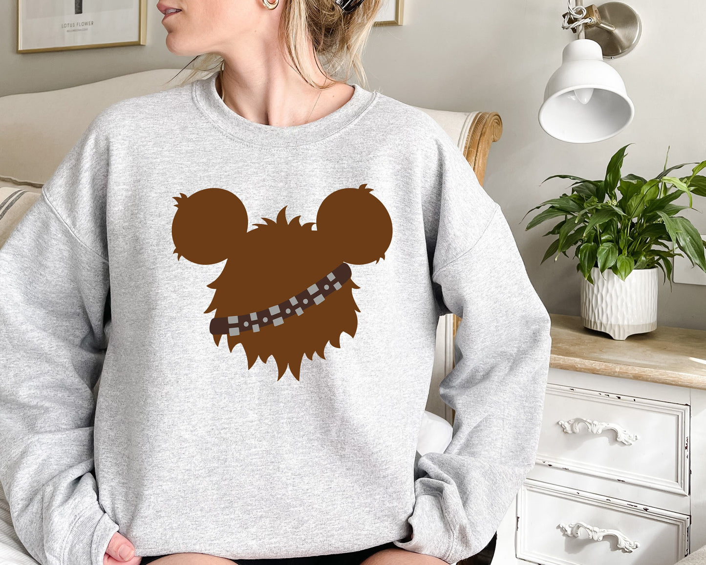 Star Wars Chewbacca Sweatshirt,Star Wars Character Sweatshirt,Star Wars Fan Gift,Disney Star Wars Shirt, Disneyland Family Vacation Gift Tee