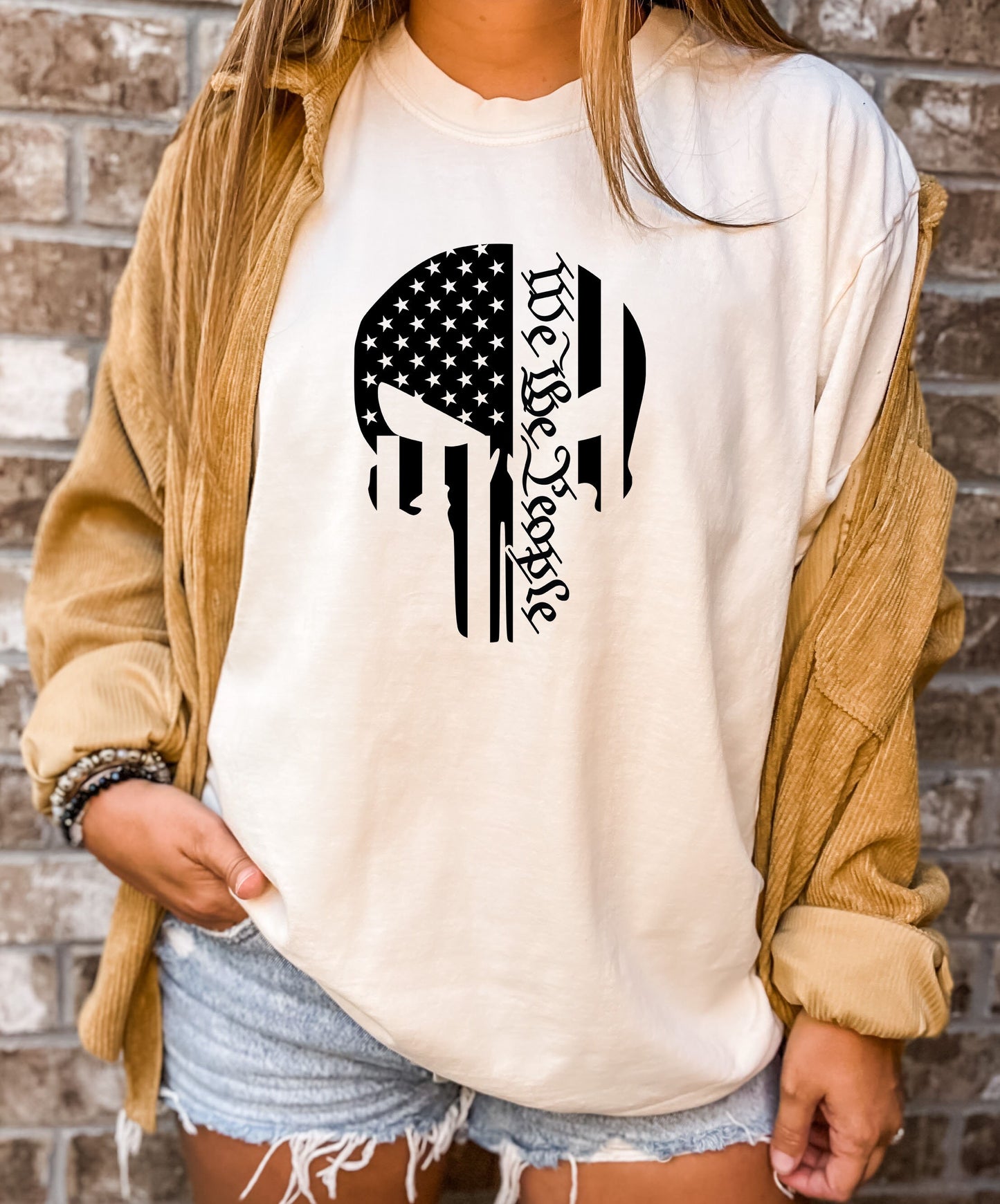 Comfort Colors, We the People Punisher Skull Shirt, Americian Flag Skull, American Flag Punisher,