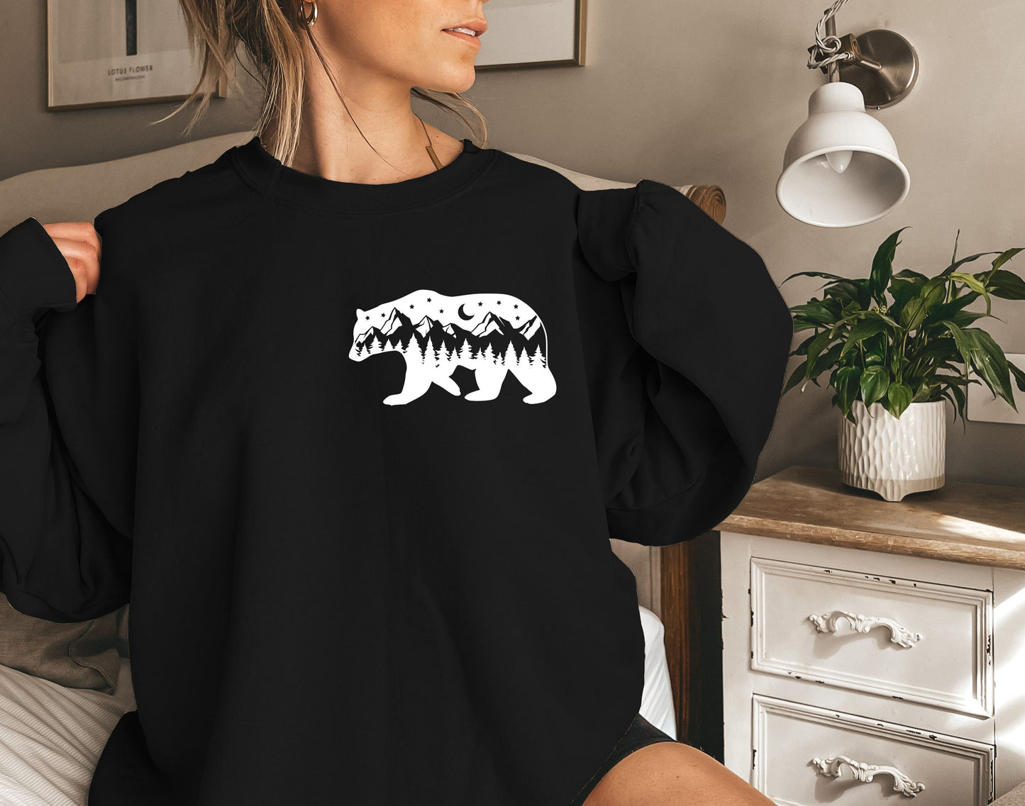 Pocket Mountain Bear Sweatshirt,Bear tshirt,Camping Bear Shirt,Nature Bear Shirt,Nature Lover Shirt,Bear Hiking Shirt,Wanderlust,Camping