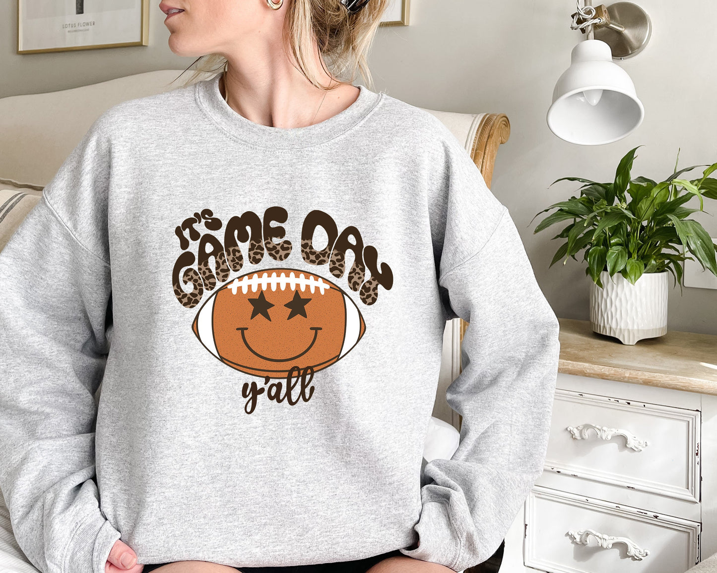 Retro American Football Sweatshirt, Preppy Football sweatshirt, Groovy Game Day shirt, Retro Game day, , Football Shirts For Women