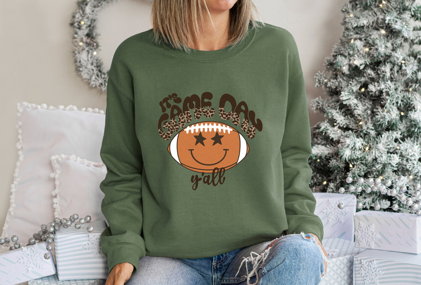 Retro American Football Sweatshirt, Preppy Football sweatshirt, Groovy Game Day shirt, Retro Game day, , Football Shirts For Women