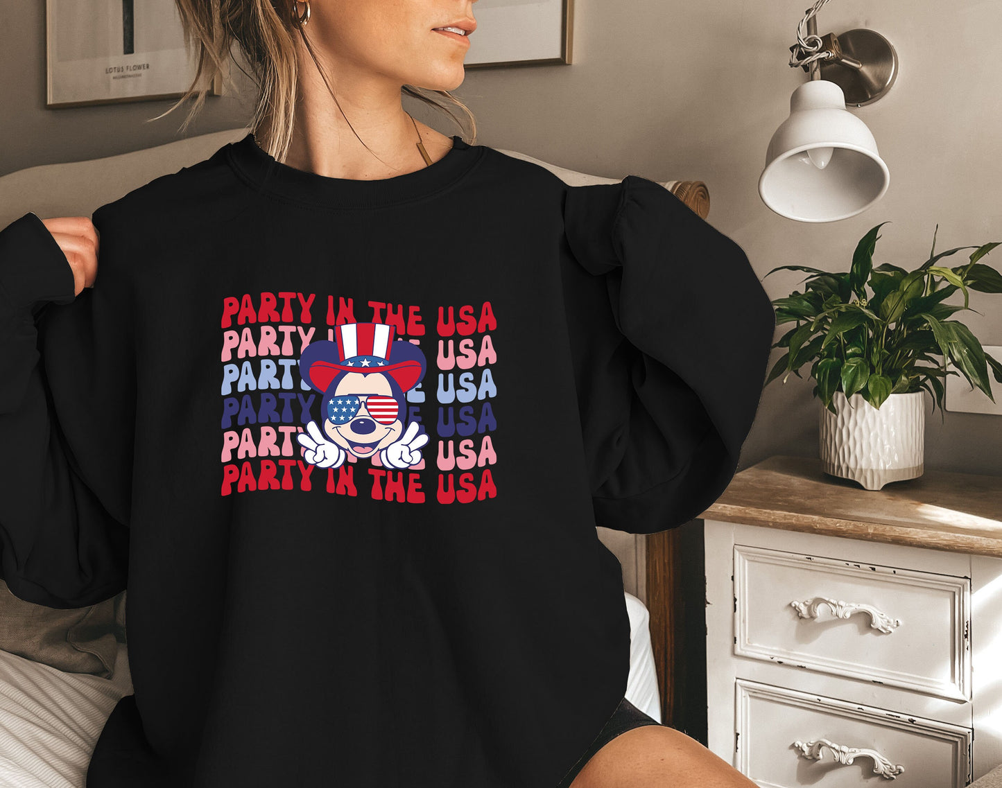 Party In The USA Sweatshirt, Mickey Patriot Shirt, July 4th Sweatshirt, Independence Day, America Freedom Party,Disney Freedom Day