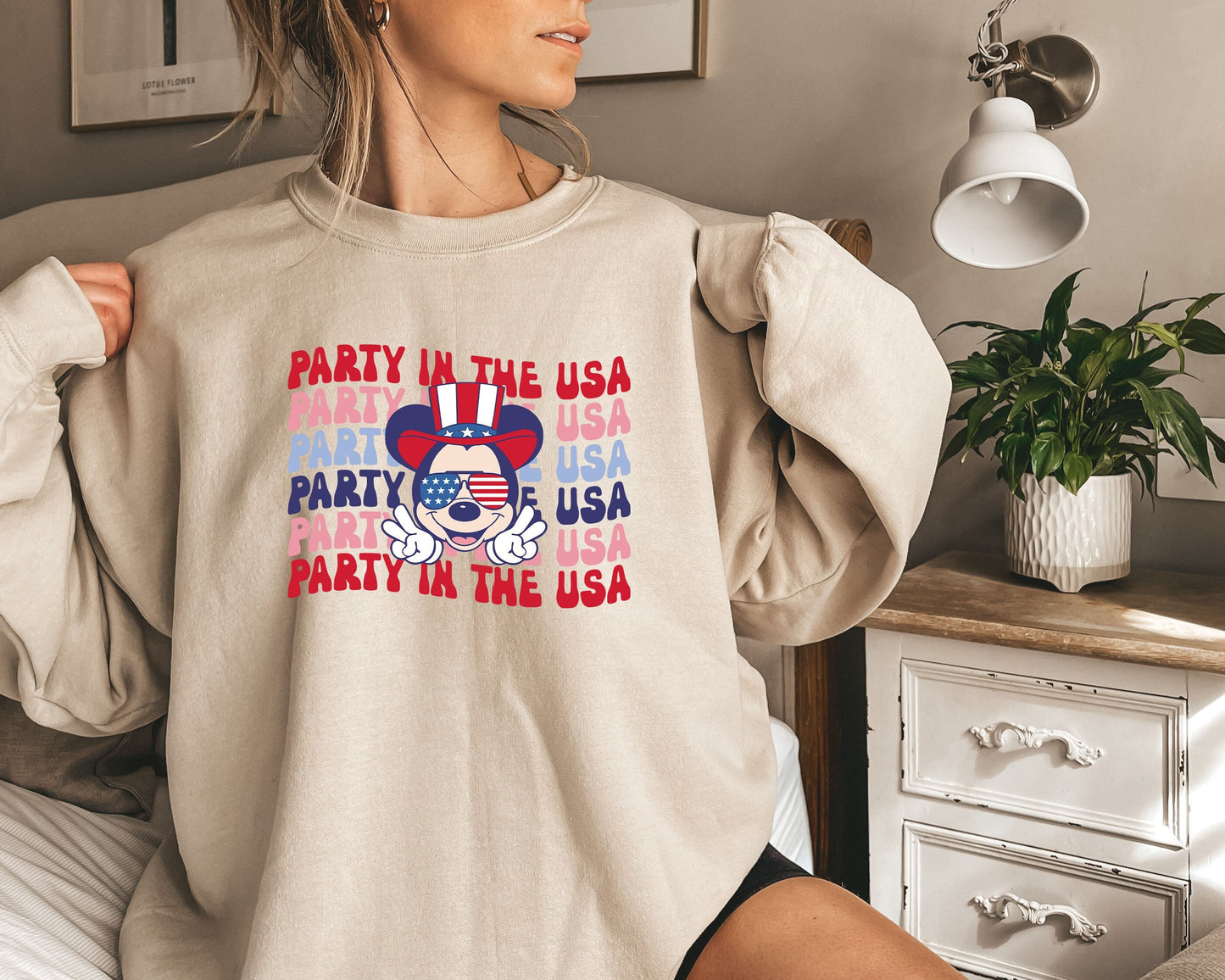 Party In The USA Sweatshirt, Mickey Patriot Shirt, July 4th Sweatshirt, Independence Day, America Freedom Party,Disney Freedom Day