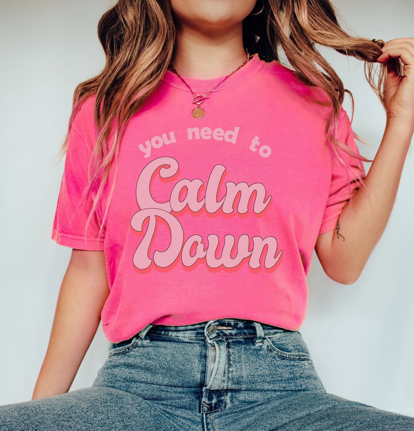 Comfort Colors You Need to Calm Down Shirt,Summer Concert Tee, Music Lover Shirt, Karma Shirt,I'm the Problem It's Me,Funny Shirt