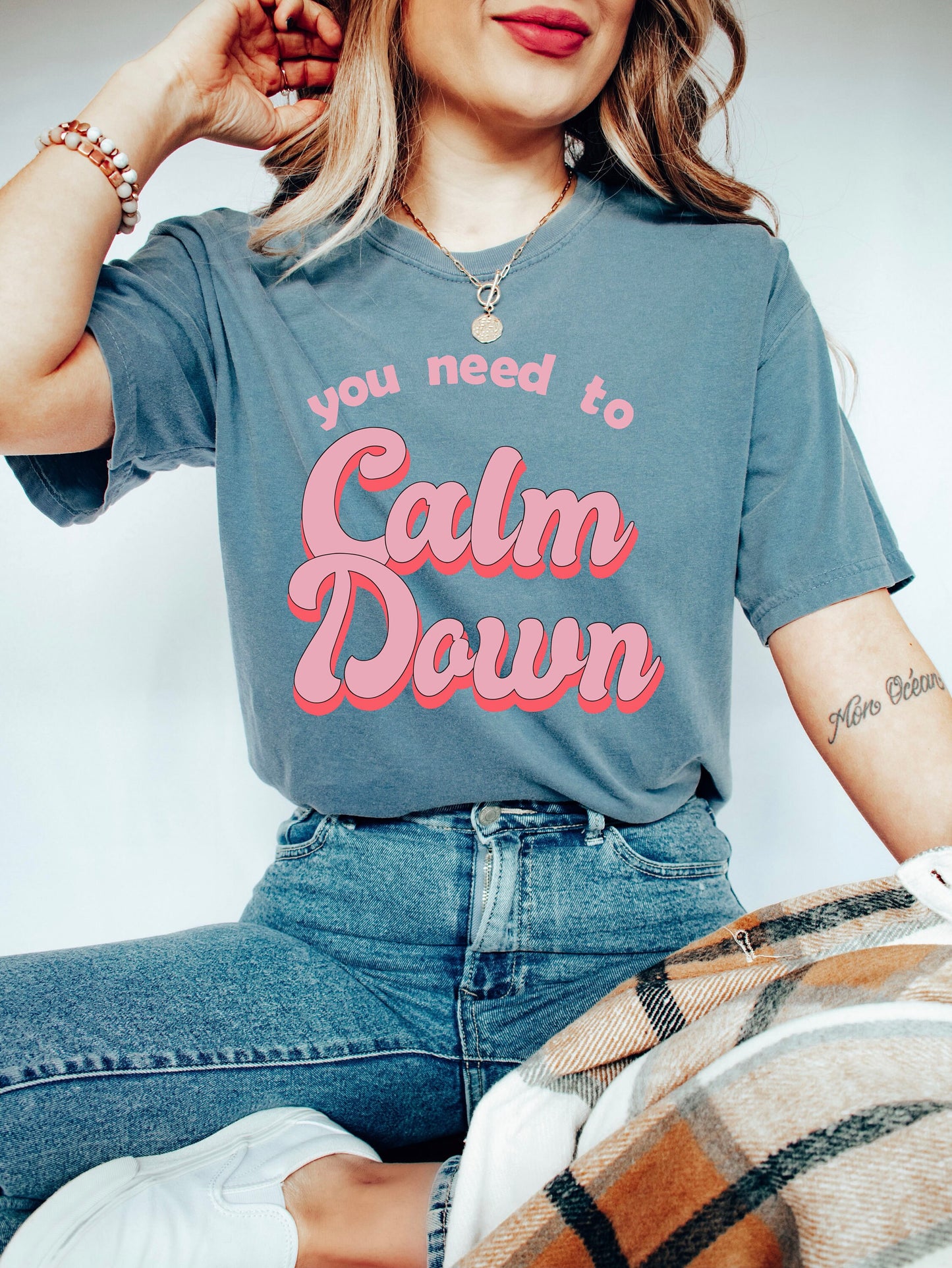 Comfort Colors You Need to Calm Down Shirt,Summer Concert Tee, Music Lover Shirt, Karma Shirt,I'm the Problem It's Me,Funny Shirt