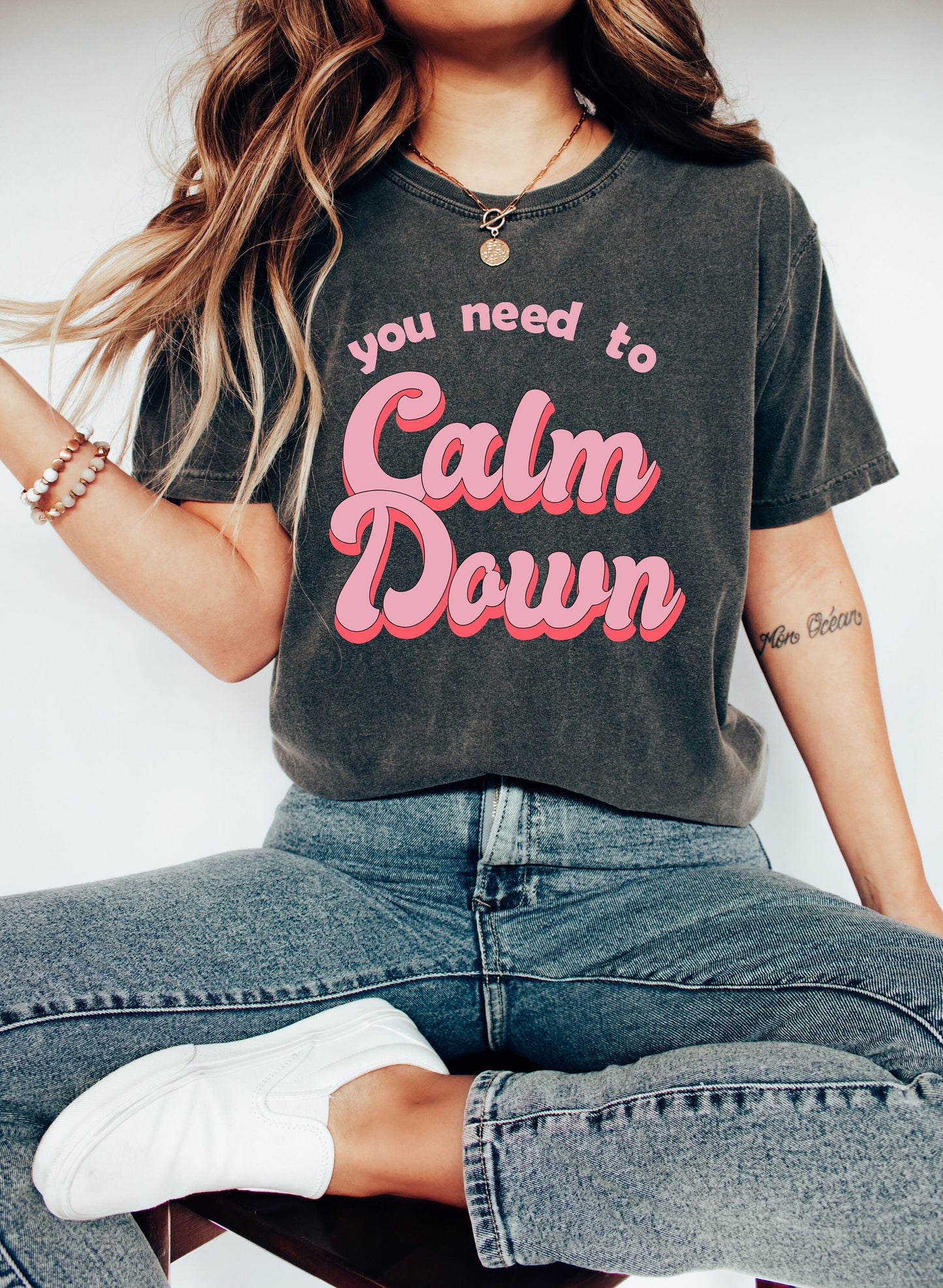 Comfort Colors You Need to Calm Down Shirt,Summer Concert Tee, Music Lover Shirt, Karma Shirt,I'm the Problem It's Me,Funny Shirt