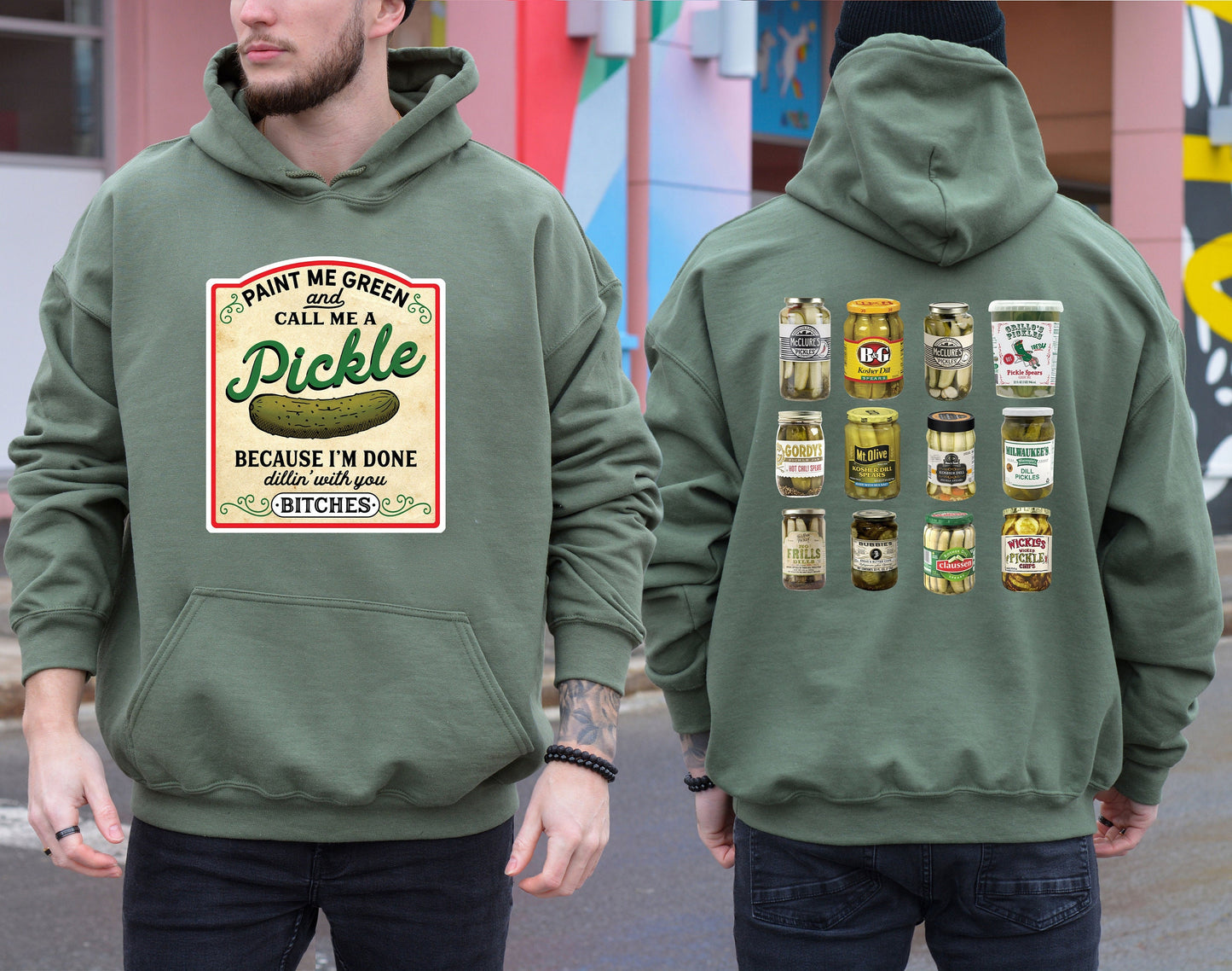 Canned Pickles Hoodie,Back And Front Hoodie Canning Season Sweatshirt,Pickle Lovers,Homemade Pickles Tee,Pickle Jar Hoodie,Vintage Pickle