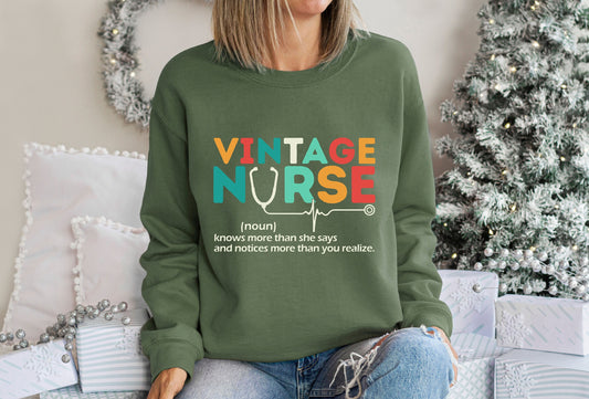 Vintage Nurse Sweatshirt,Nurse Graduate Gift, Future Nurse Gift, Nursing School Tee, RN shirt, New Nurse, Nurse Appreciation, Nurse T-Shirt,