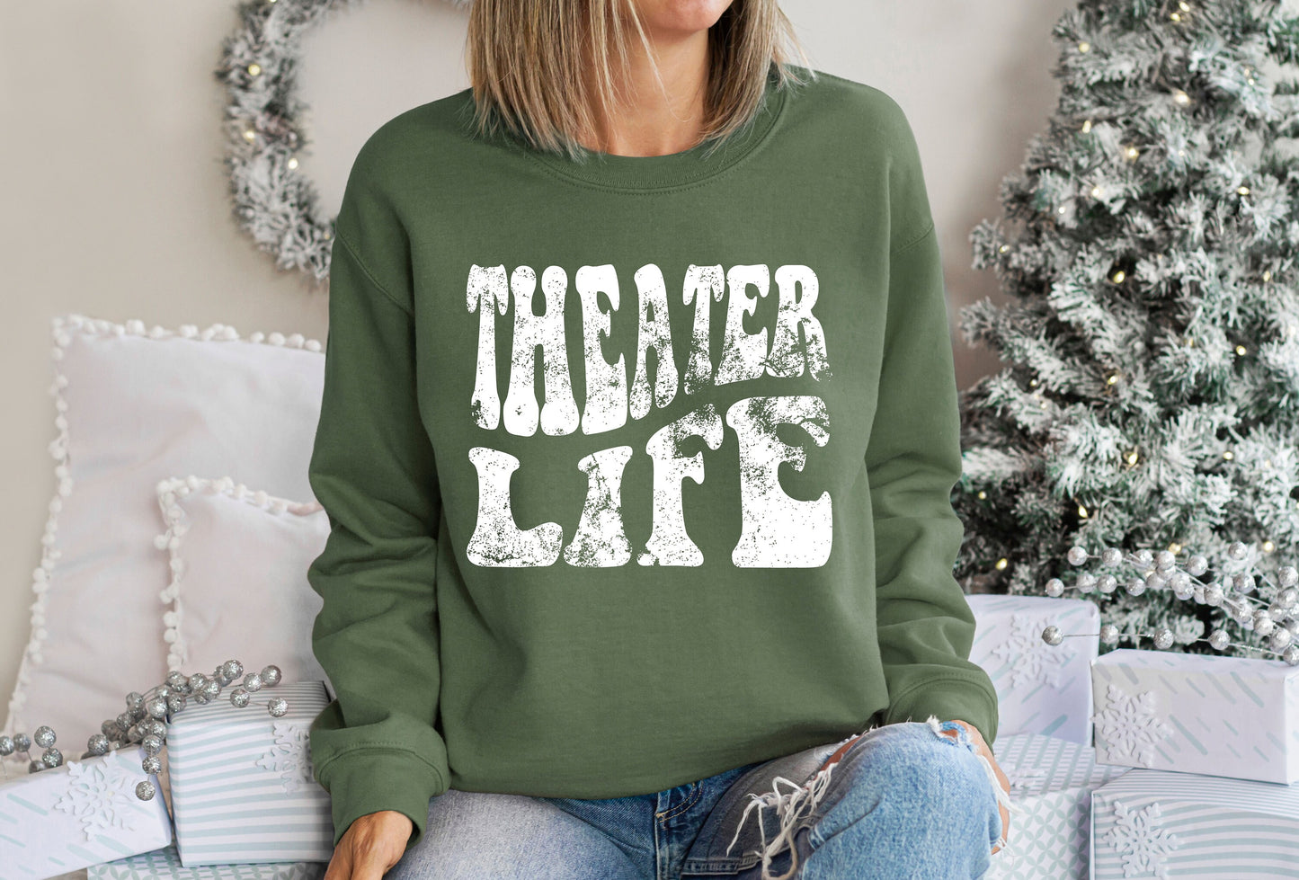 Theatre is Life Sweatshirt,Theatre Shirt, Theatre Gift,Drama Acting Shirt,Theatre Lover Gift, Drama Teacher Tee,Theatre Tee funny sweatshirt