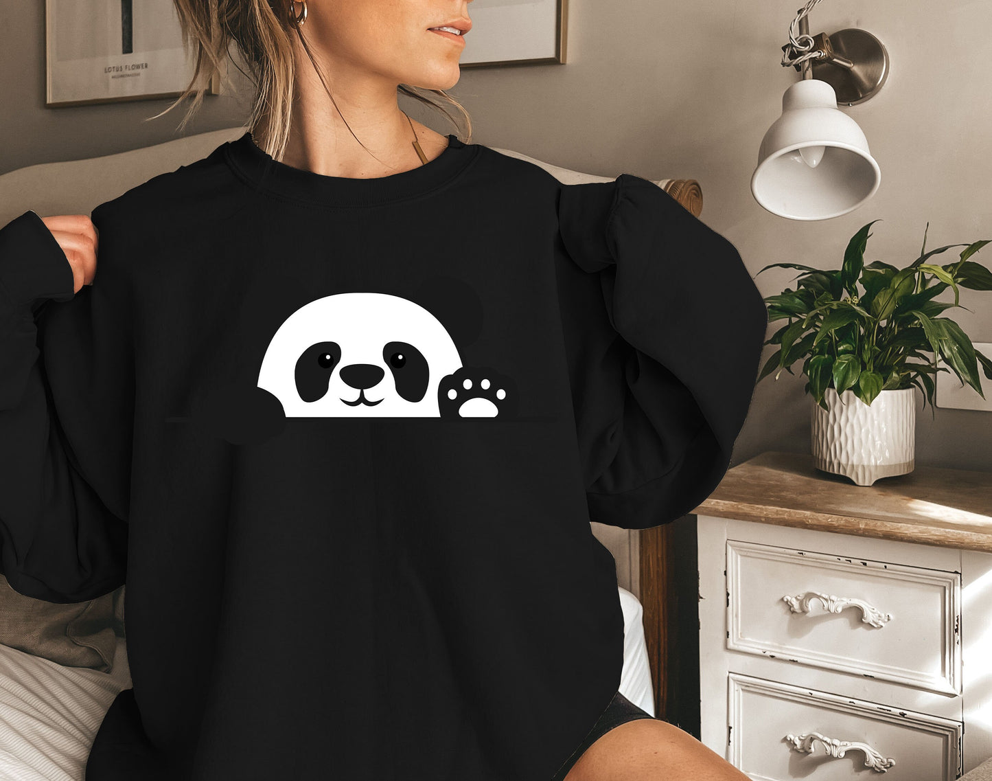 Panda Bear Sweatshirt,Panda Bear Shirt,Panda Mom Shirt,Pet Lover Shirts,Animal Lover Unisex Sweatshirt,Graphic Crewneck