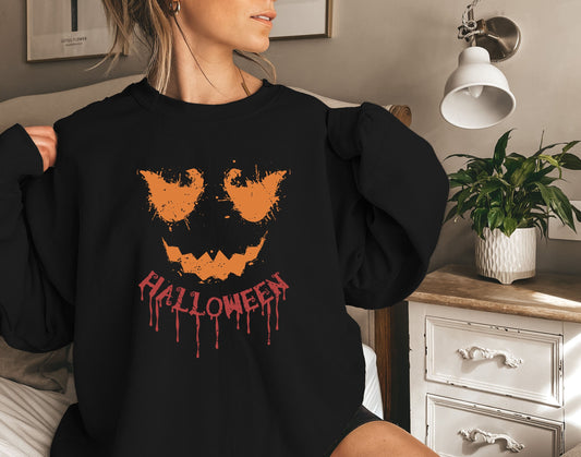 Halloween Sweatshirt, Halloween Shirt, Pumpkin Sweatshirt, Pumpkin Sweater, Jack-o-Lantern Sweat, Spooky Season, Fall Shirts