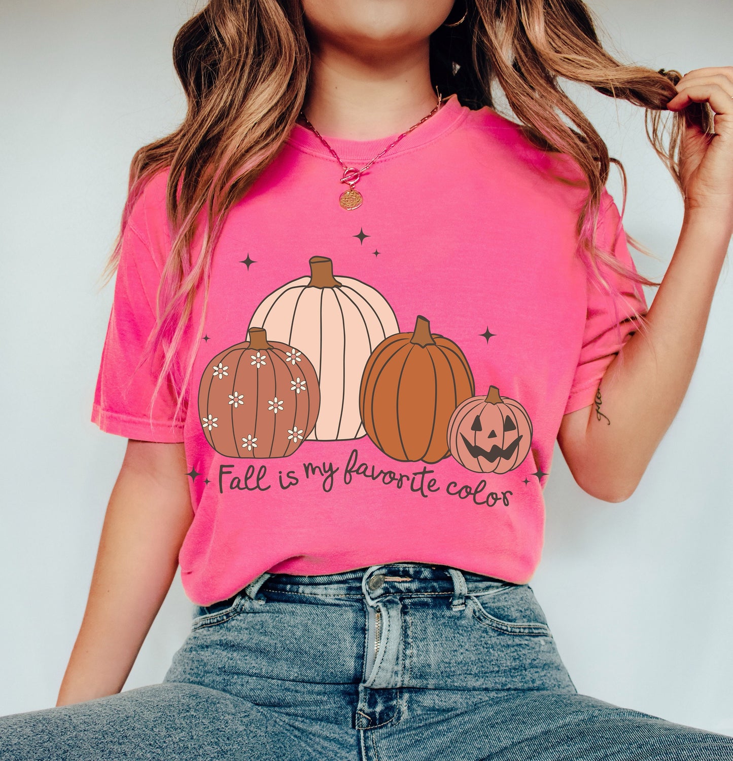 Comfort Colors Fall is My Favorite Color Shirt, Pumpkin Fall Tee, Cozy Fall Shirt, Family Thanksgiving Shirt,Autumn Gifts, Pumpkin Crewneck