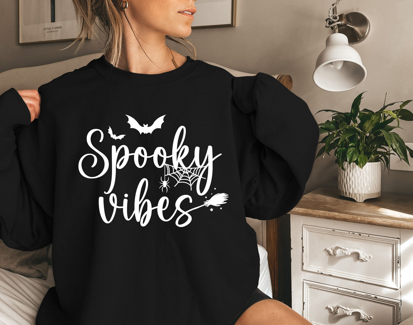 Spooky vibes Sweatshirt, Halloween Sweatshirt ,Spooky season,Spooky vibes, Halloween Sweatshirt For Women,Spooky season,Spooky vibes