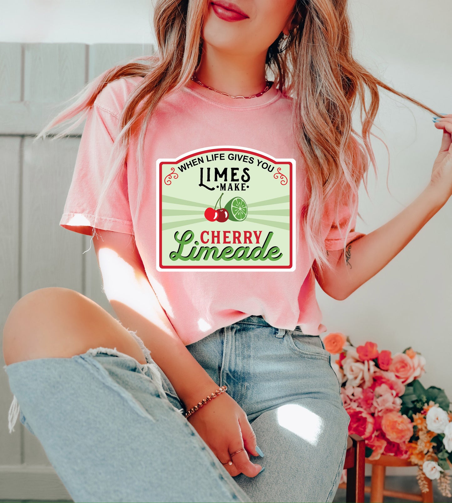 Comfort Colors Limes Make Cherry Limeade Shirt,Sour Bitch Lime,funny gift for friend,Retro Summer Shirt,Super Fun Cherry Fruit