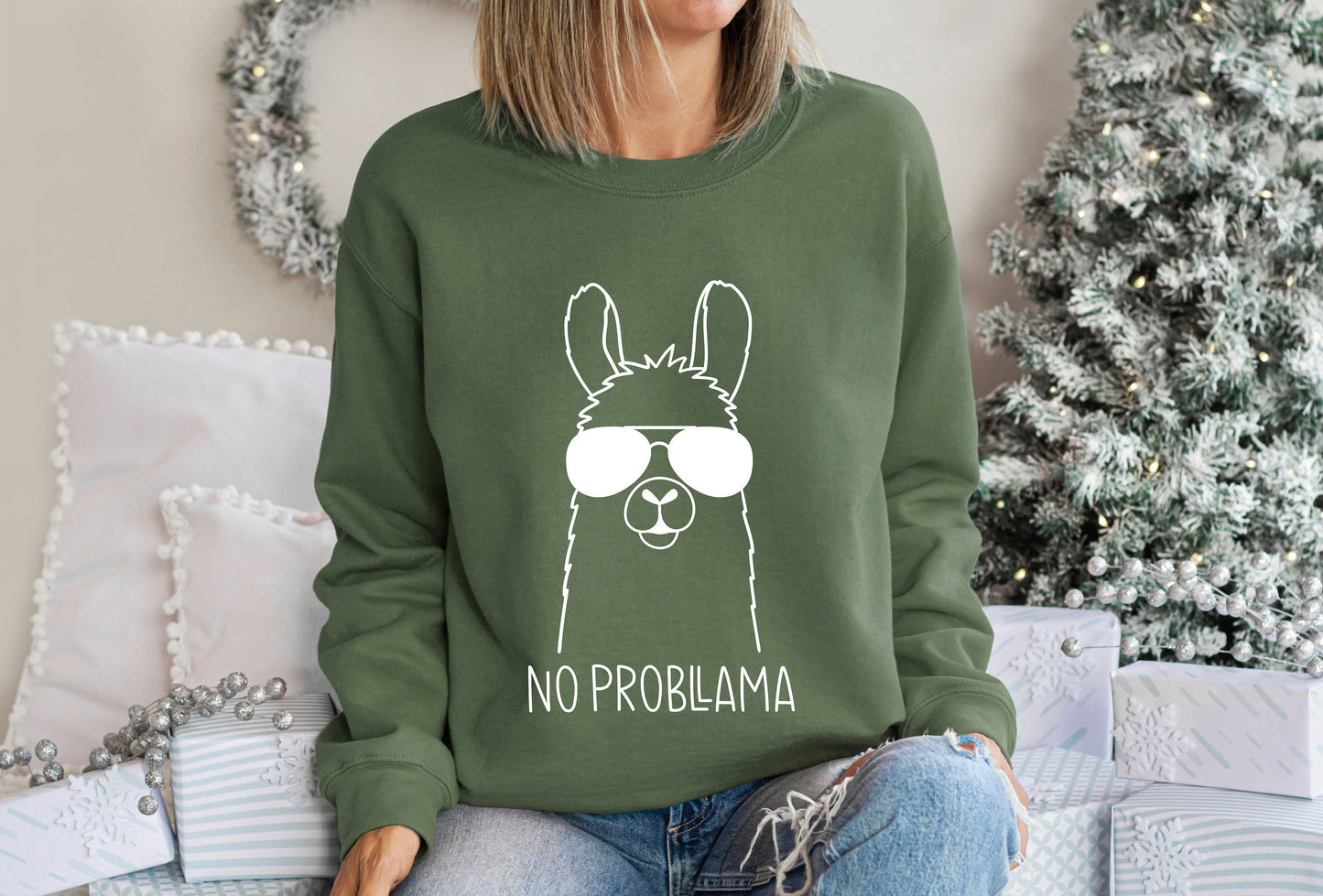 No Probllama Sweatshirt, Llama Lover Shirt,No Probllama TShirt, Llama T Shirt, Funny Llama Shirt,Cute Lama Tee, Humorous Shirt, Llama Tee