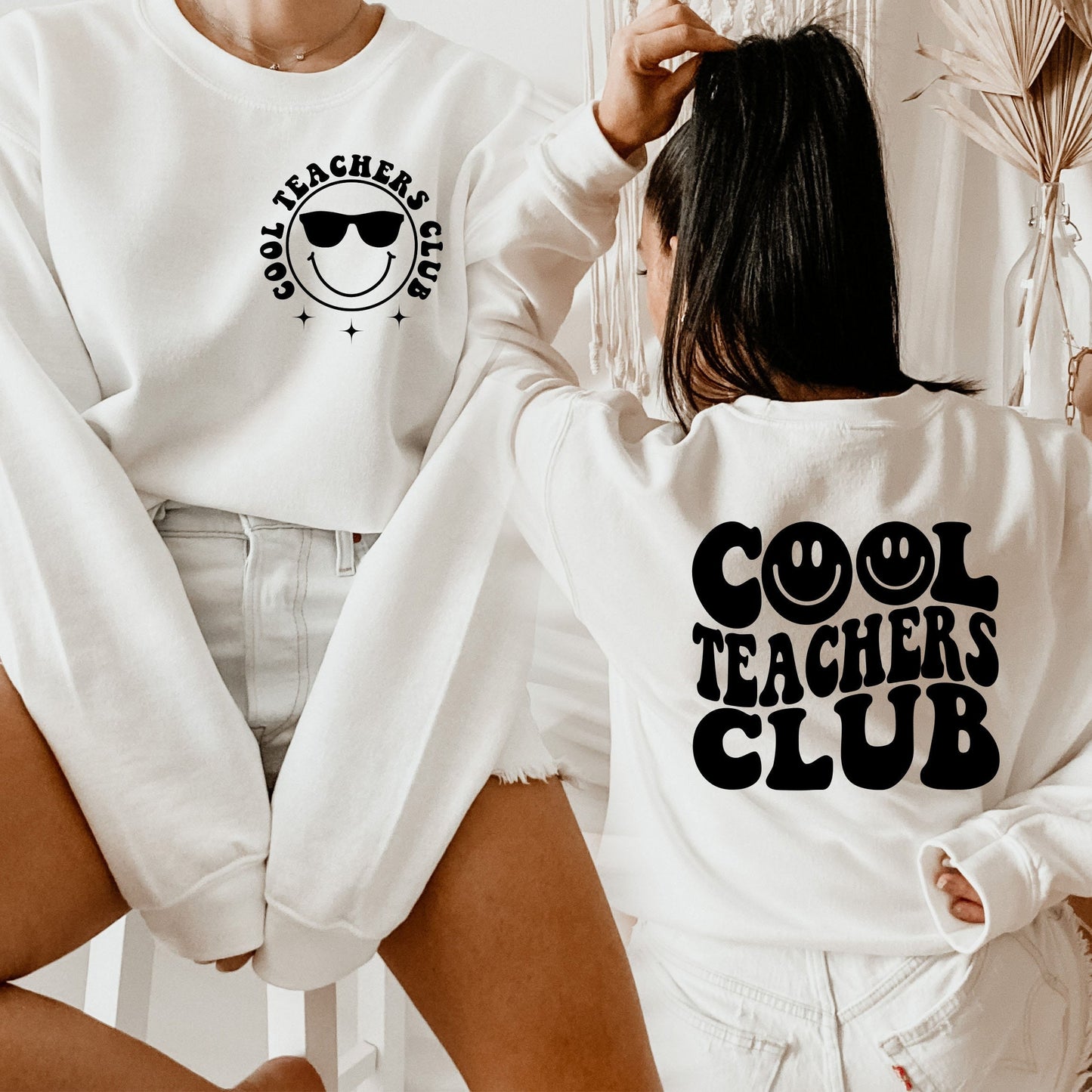 Cool Teachers Club Sweatshirt,Back And Front Sweatshırt Funny Teacher Shirt,Teacher Life Sweatshirt,Inspirational Teacher Shirts