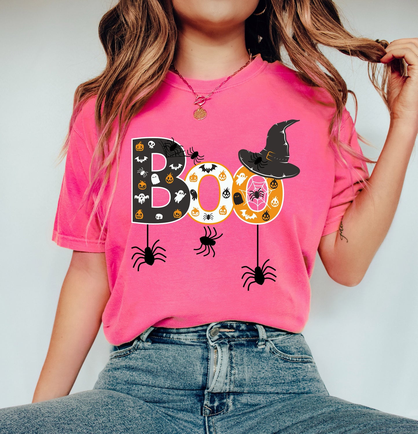 Comfort Colors Halloween Boo Shirts, Hocus Pocus Shirts,Fall Shirts, Halloween Outfits,Halloween Sweatshirt ,Spider Halloween Shirt,