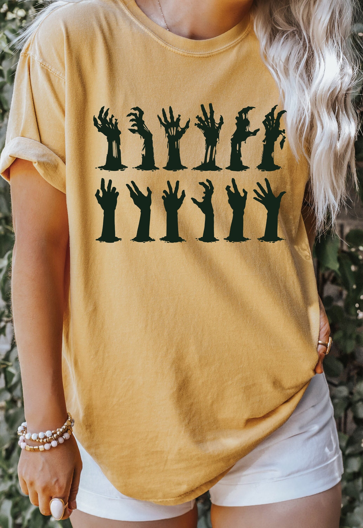 Comfort Colors Zombie Hands Tshirt, Zombie Fingers Shirt, Funny Halloween Shirt, Halloween T-Shirt, Halloween Shirt , Zombie Shirt