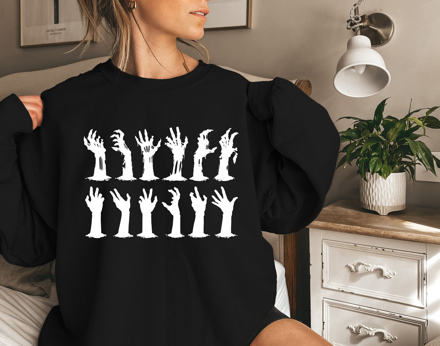 Halloween Sweatshirt,Zombie Hands Sweatshirt, Zombie Fingers Shirt, Funny Halloween Shirt, Halloween T-Shirt, Halloween Shirt , Zombie Shirt