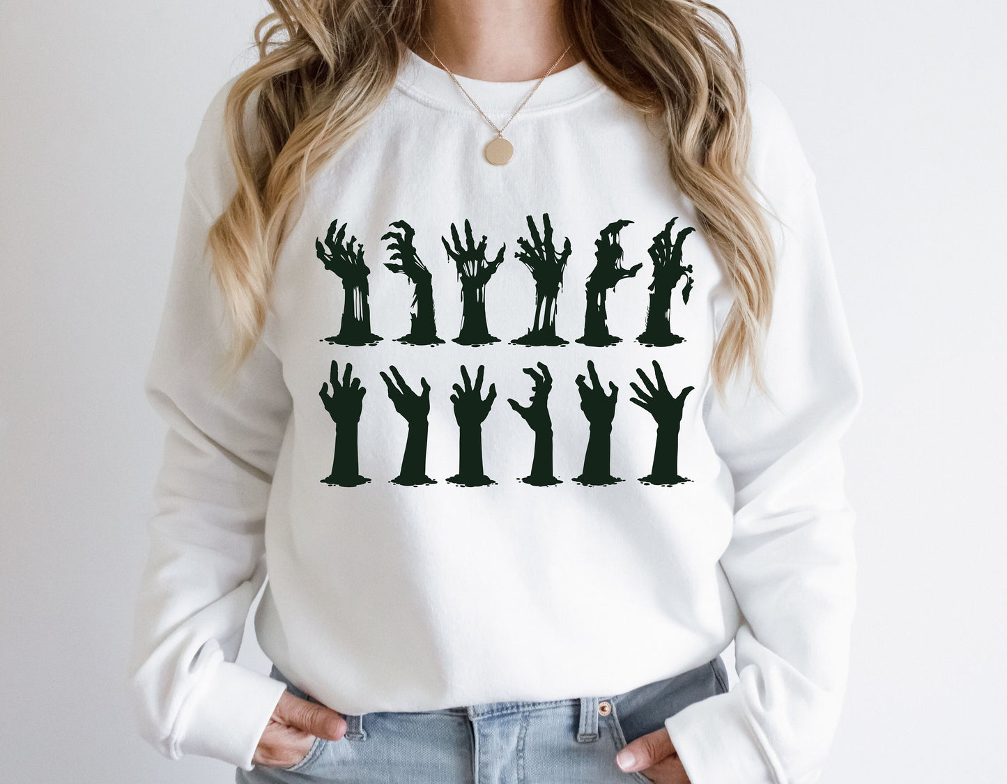 Halloween Sweatshirt,Zombie Hands Sweatshirt, Zombie Fingers Shirt, Funny Halloween Shirt, Halloween T-Shirt, Halloween Shirt , Zombie Shirt