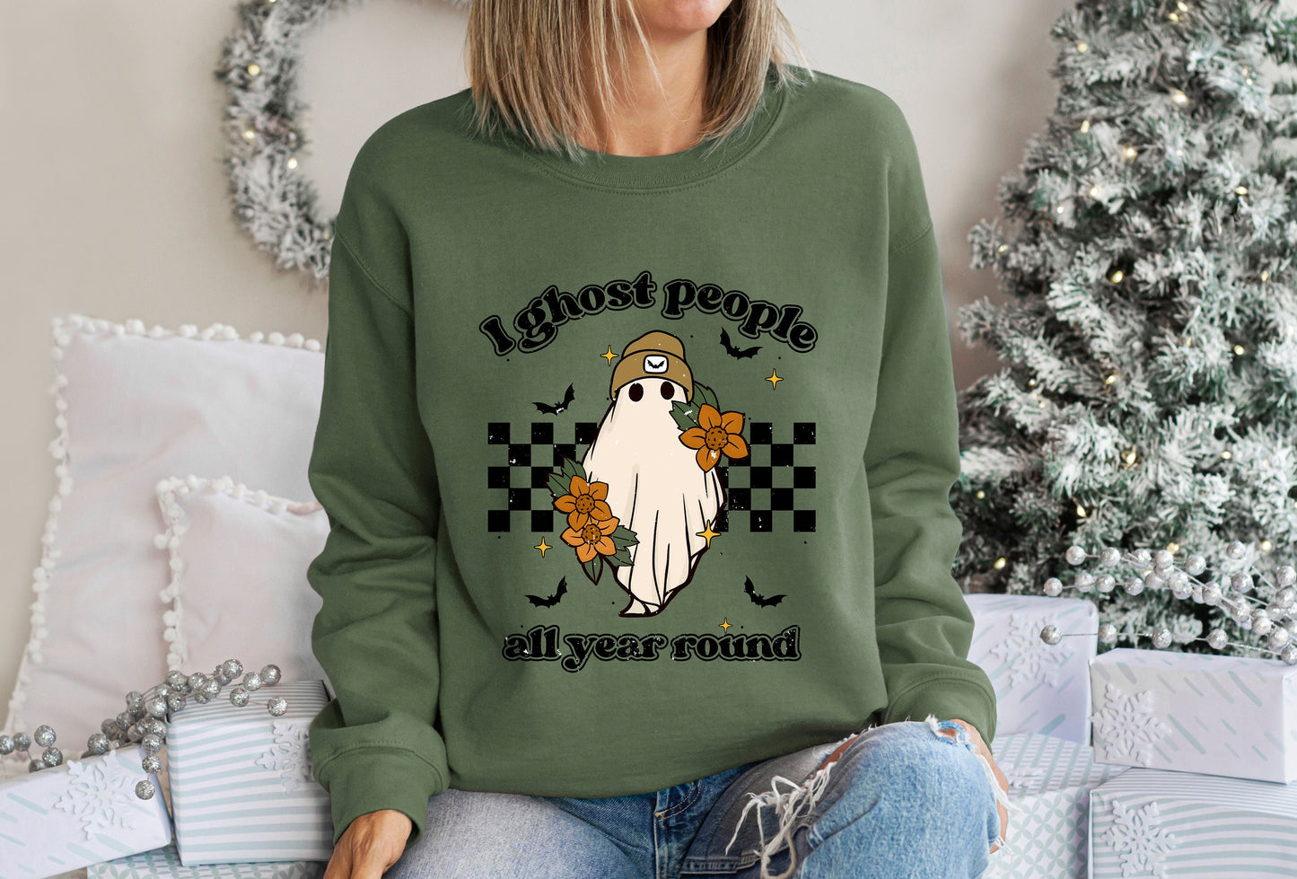 I Ghost People All Year Around Sweatshirt Halloween Shirt,Halloween Party Shirt,Halloween Costumes,Spooky Vibes Shirt,Halloween Tshirt