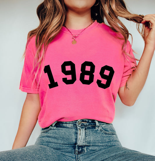 Comfort Colors CUSTOM 1989 Shirt,34th Birthday Sweatshirt,1989 Birth Year Number Shirt,Birthday Gift for Women,Birthday Sweatshirt Gift 1983