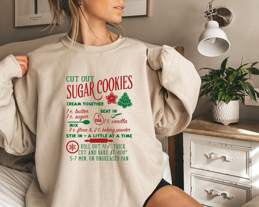 Cut Out Sugar Cookies Shirt,Bakery Shirt,Baking Lover Shirt,Bake Christmas Cookies Shirt,Vanilla Sugar Cocoa Tee Christmas Gift Shirt