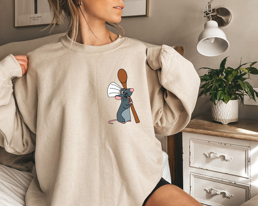 Pocket Disney Ratatouille Sweatshirt,Remy Shirt,Little Chef Shirt,Mouse Chef Shirt,Ratatouille Shirt,Anyone Can Cook,Food and Wine Sweatshir