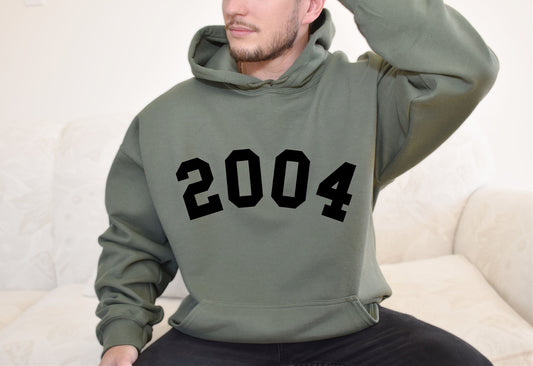 2004 Hoodıe,19th Birthday Gift,2004 Vintage Shırt,19th Birthday Sweatshirt,19th Birthday,Custom Birthday Shirt,Birth Year Number