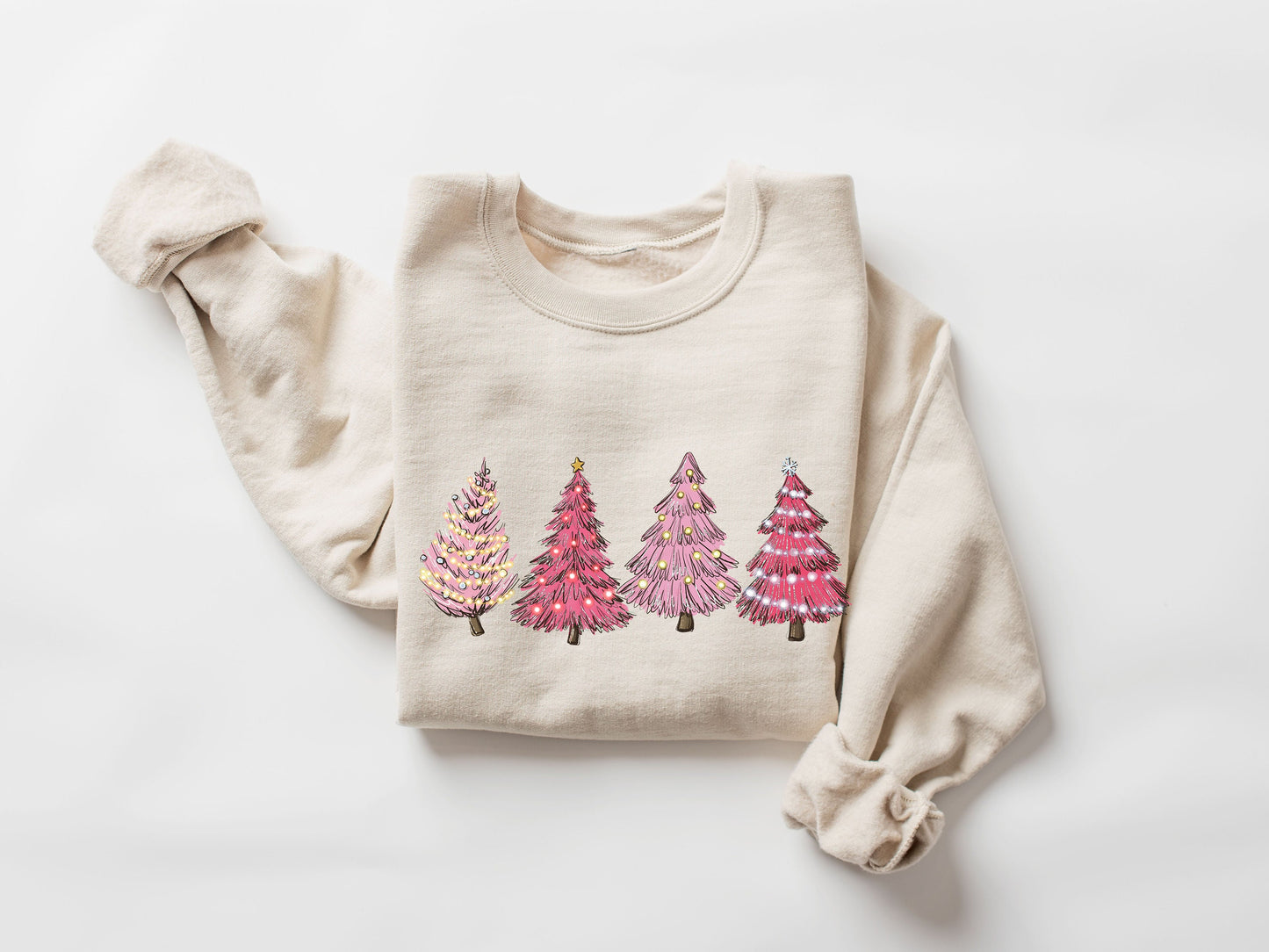 Pink Tree Christmas Sweatshirt,Christmas Sweater,Christmas Family, Christmas Tree Sweatshirt,Holiday Sweaters,Winter Sweatshirt,XMAS shirt