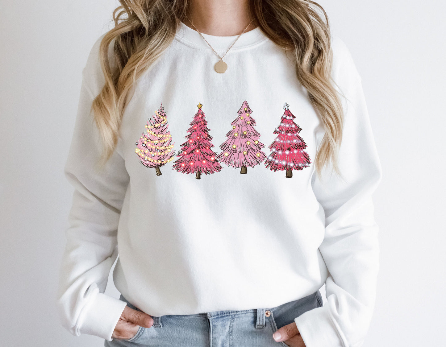 Pink Tree Christmas Sweatshirt,Christmas Sweater,Christmas Family, Christmas Tree Sweatshirt,Holiday Sweaters,Winter Sweatshirt,XMAS shirt