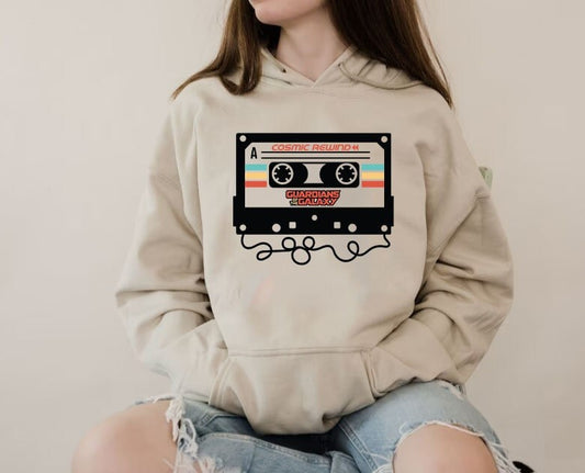 Cosmic Rewind Cassette Hoodıe Sweatshirt, Cosmic Rewind T-shirt, Guardians of the Galaxy T-Shirt, Guardians Of The Galaxy Sweatshirt,