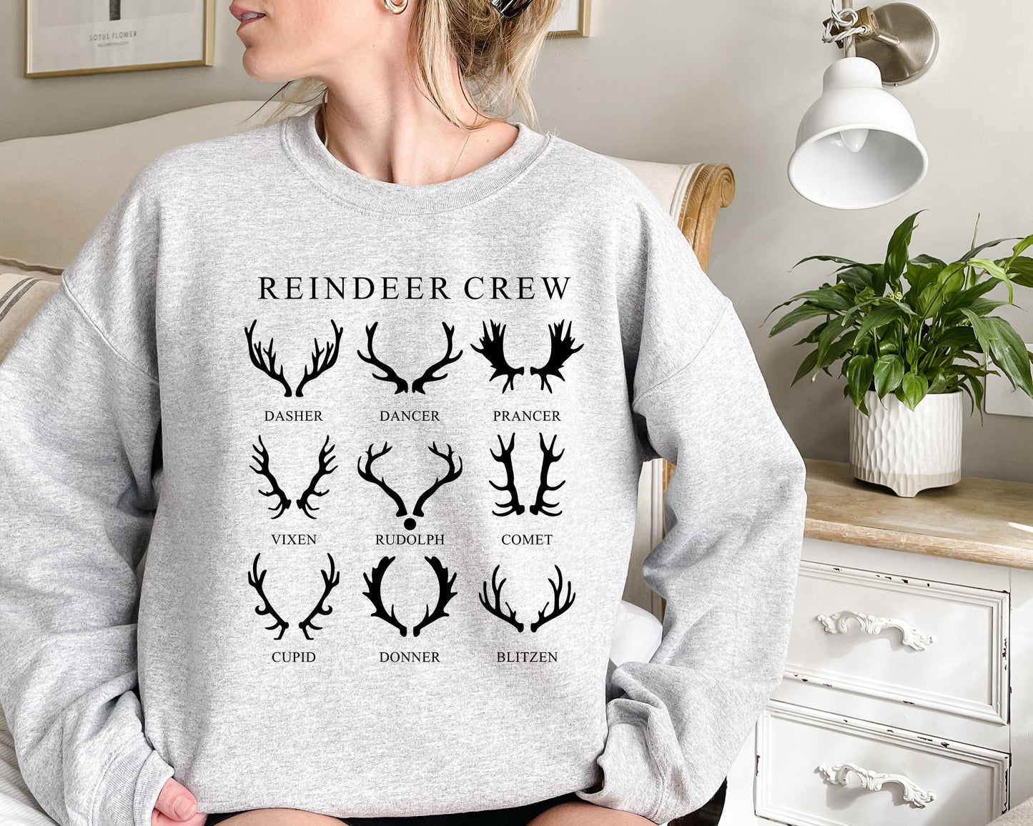 Christmas Reindeer Crew Sweatshirt,Reindeer Shirt,Christmas Deer Shirt,Xmas Sweater,Christmas Gift,Reindeer Christmas,Christmas Gift,xmas