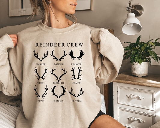 Christmas Reindeer Crew Sweatshirt,Reindeer Shirt,Christmas Deer Shirt,Xmas Sweater,Christmas Gift,Reindeer Christmas,Christmas Gift,xmas