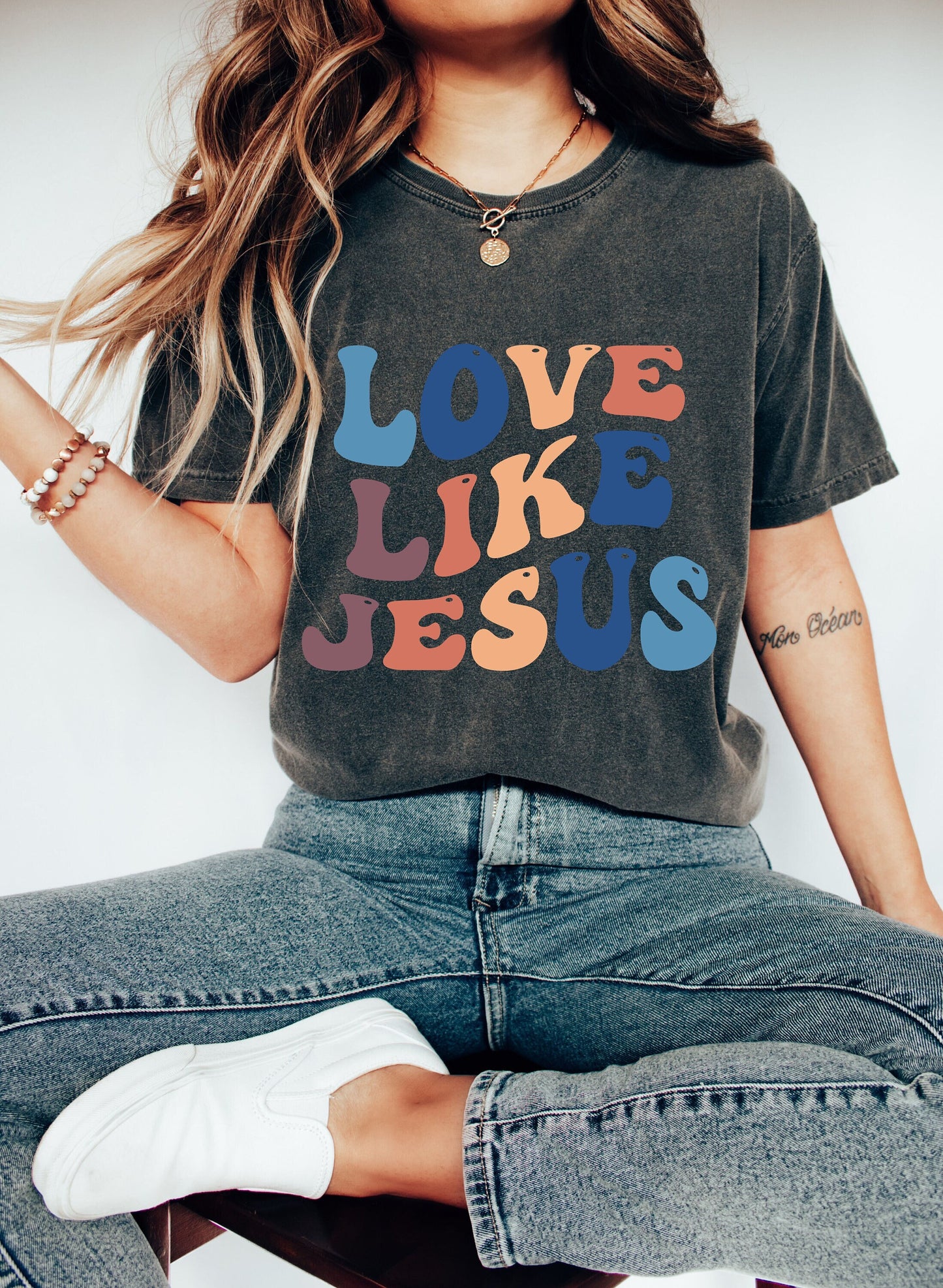 Comfort Colors Love Like Jesus Shirt, Christian Shirt, Bible Verse Shirt, Religious Shirt, Love Jesus Shirt, Faith Shirt,